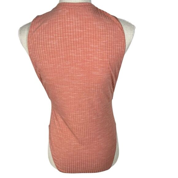 Intimately Free People Pink Ribbed Secret Sides Sleeveless Bodysuit - Picture 5 of 8